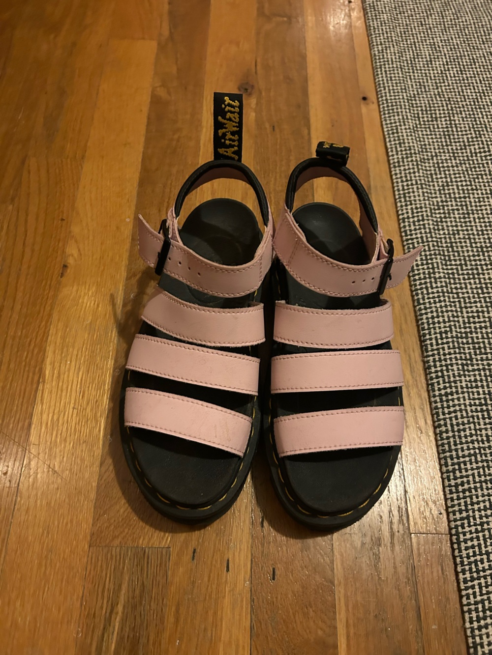 Dr. Martens Pink and Black Platform Sandals